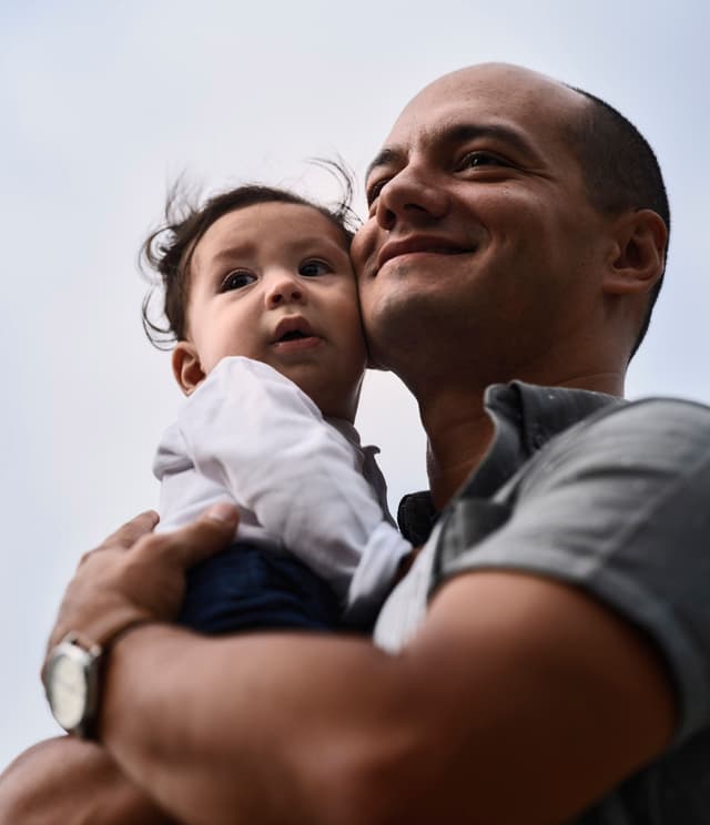 Father and child cropped